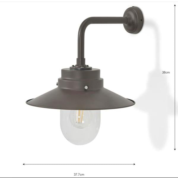 Abode Home & Gifts HMS Belfast Inspired Deck Light | Exterior Wall Lighting | Coffee Bean