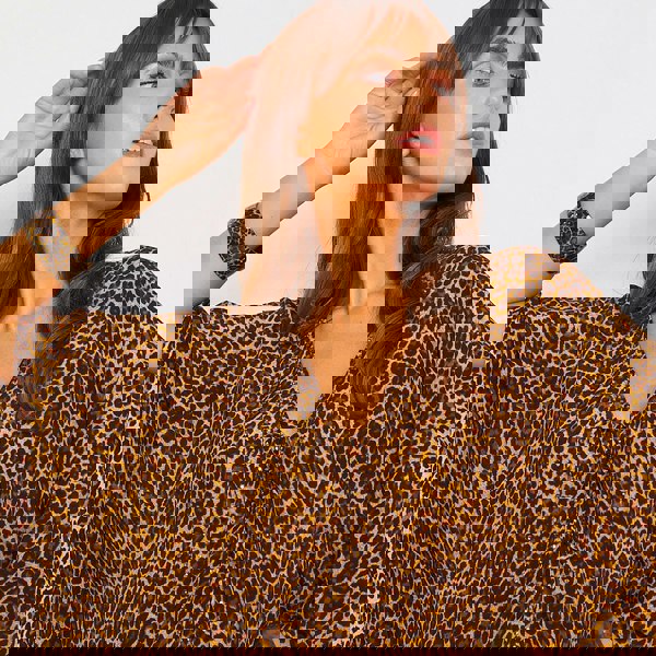 Kitten Beachwear Arya Kaftan in Leopard