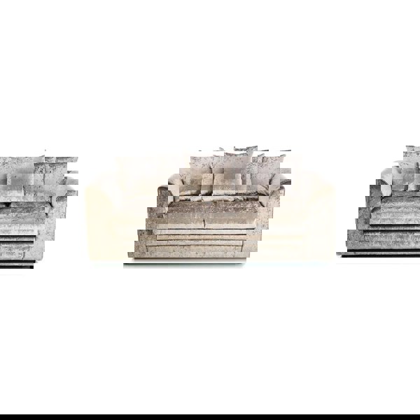 Dylan Crushed Velvet 3+2 Seater Fabric Sofa in Mink