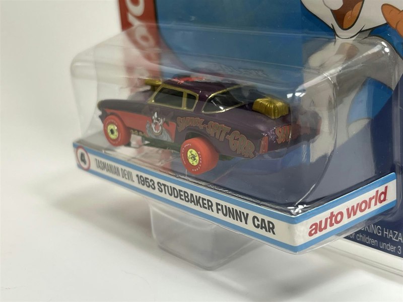 Auto World Slot Cars Tasmanian Devil 1953 Studebaker Thunderjet Ultra G HO Scale Slot Car SC363-4