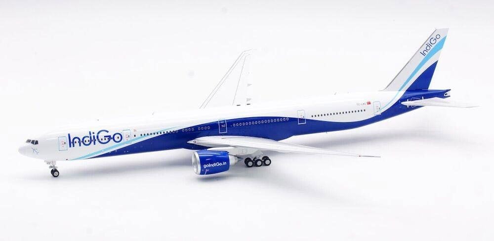 MCSlots Indigo Boeing 777-31H/ER TC-LKE With Stand 1:200 Scale Inflight200 IF7736E0824