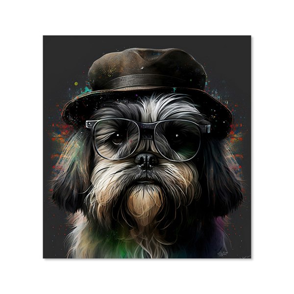 Warren Reed - Designer Lhasa Apso Dog Splashart Kitchen Splashback