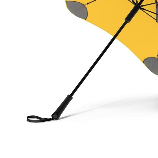 Classic Windproof Yellow Blunt Umbrella Handle