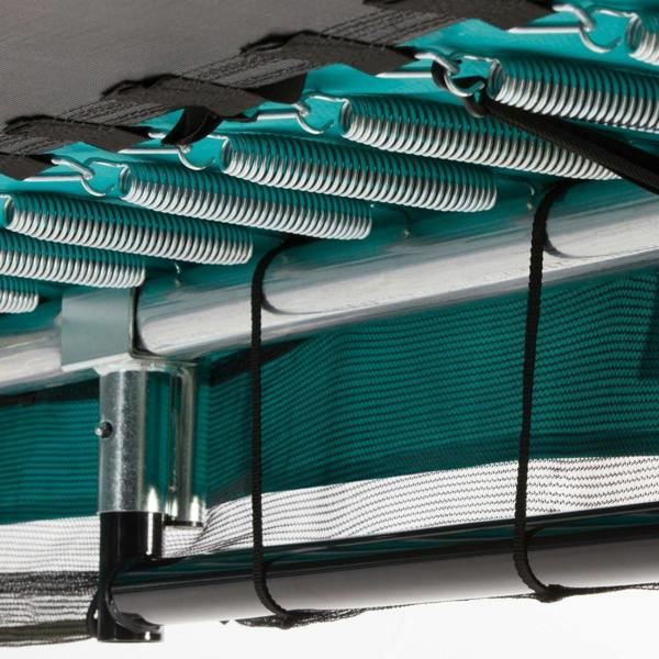 10ft x 7ft Salta Green Rectangular Comfort Edition Inground Trampoline with Enclosure - In Stock April