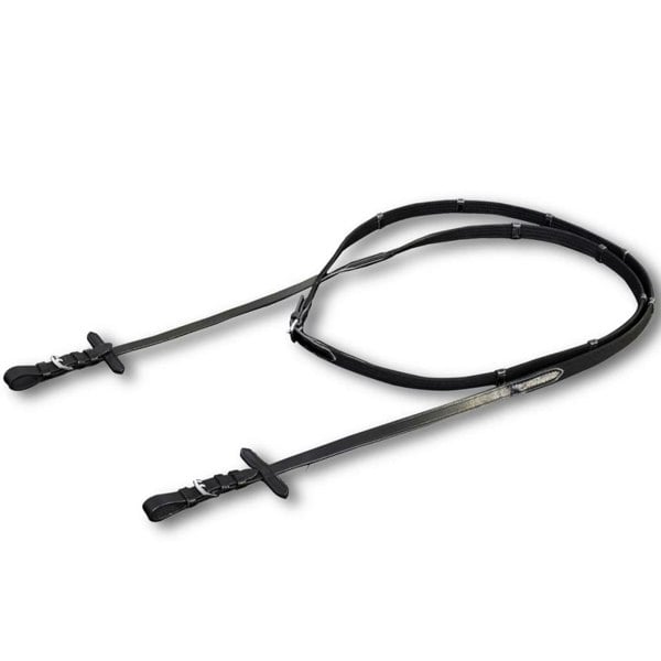 Berkfield Leather Flash Bridle with Reins and Bit Black Cob