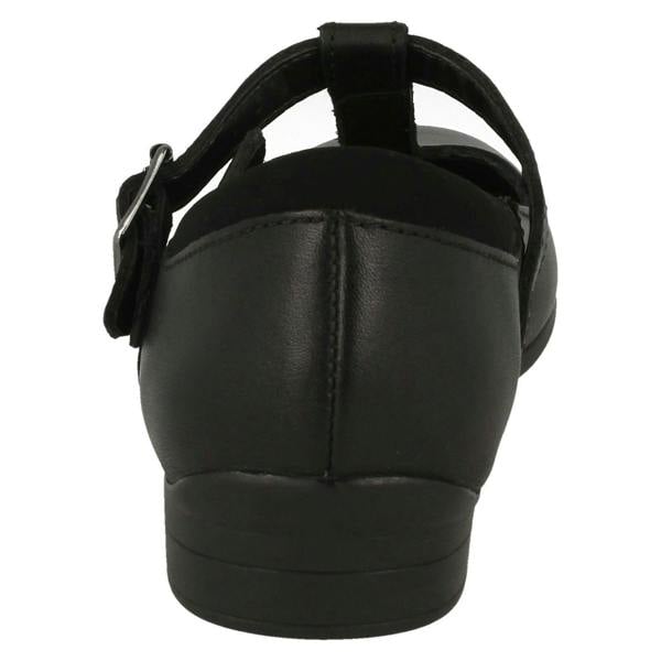 Clarks Girls Clarks T-Bar School Shoes Jamie Sky