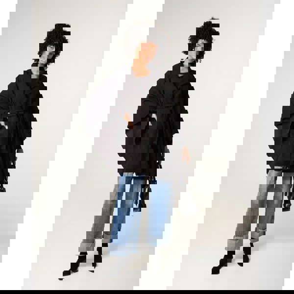 Blue Vanilla Belted Cape Coat