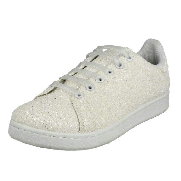 Spot On Ladies Spot On Glittery Lace Up Trainers