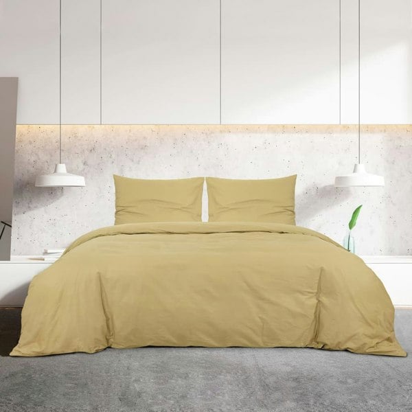 Berkfield Duvet Cover Set Taupe 200x200 cm Light-weight Microfiber