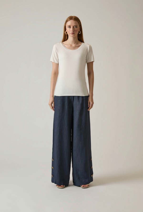 James Lakeland Short Sleeve White Top