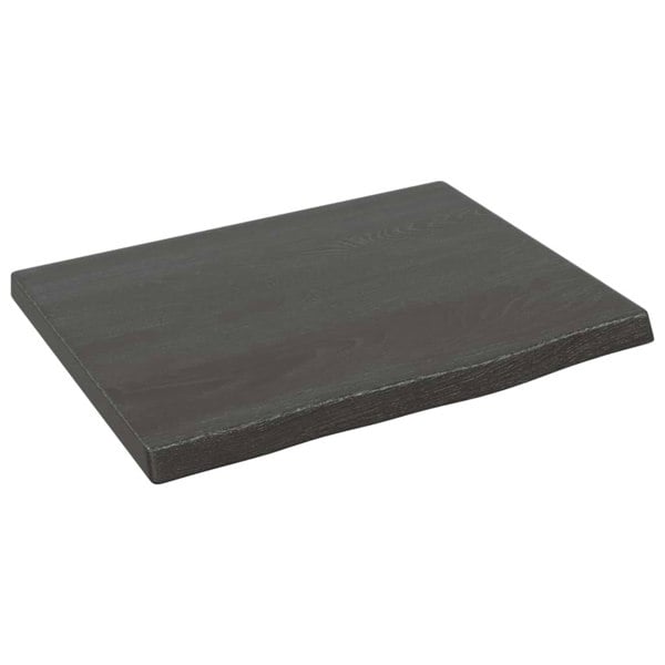 Berkfield Wall Shelf Dark Grey 40x30x2 cm Treated Solid Wood Oak