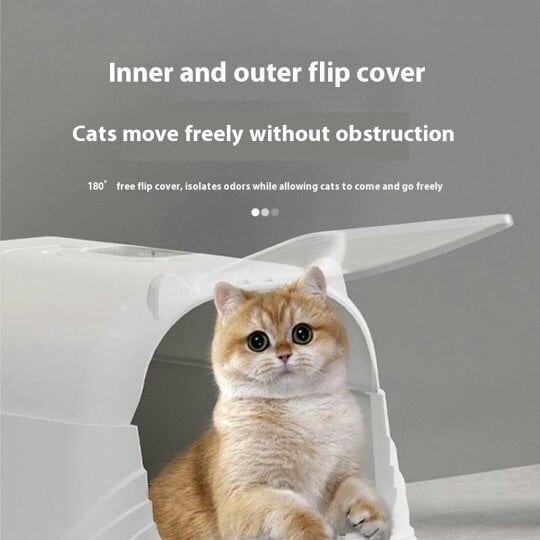 Havendro Extra Large Open Cat Litter Tray High Sided Deep Jumbo Rim Pan Box Loo Toilet