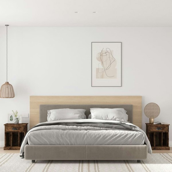 Berkfield Bedside Cabinets 2 pcs Smoked Oak 43x36x50 cm