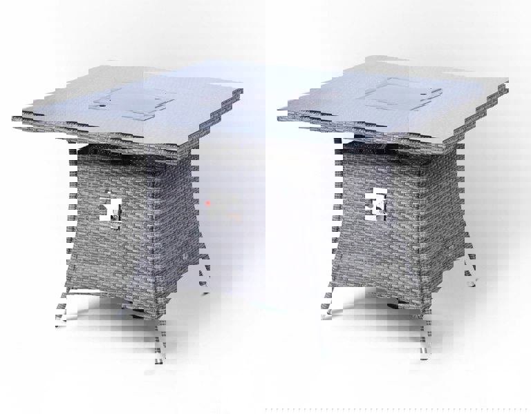 Giardino Fire Pit 4 Seater Square Rattan Dining Table
