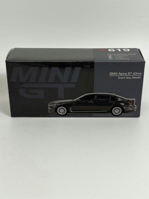 Mini GT BMW Alpina B7 xDrive Dravit Grey Metallic RHD 1:64 Scale Mini GT MGT00619R