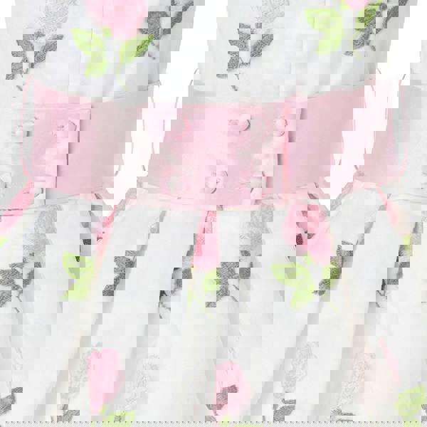 Rachel Riley Pink Rose Embroidered Organza Dress