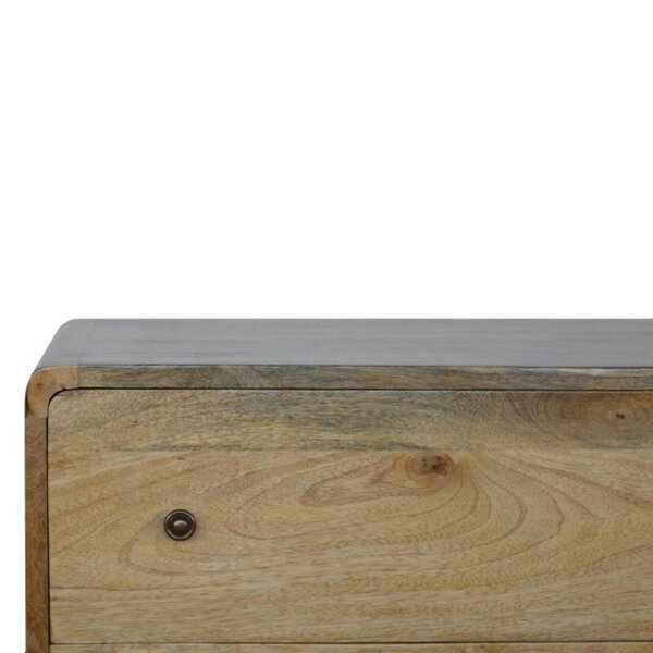 Wyld Haus Urbino Curved Oak Mango Wood 3 Drawer Chest