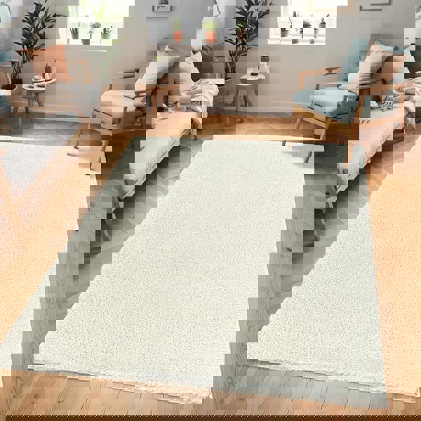 Livabliss Cloudy Shag-Solid Color Beige Plush Soft Pile Rug