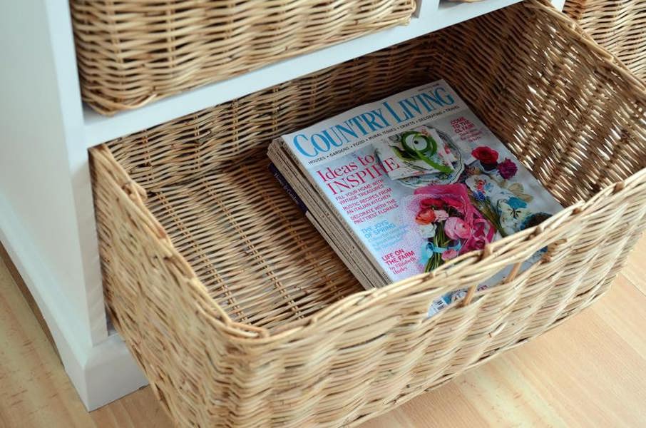 Statement Furniture Tetbury Large 10 Drawer Storage Unit with Wicker Baskets