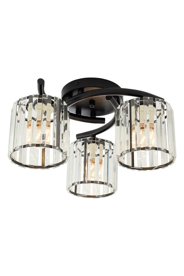 Living and Home 3-Light Ceiling Light with Glass Shade