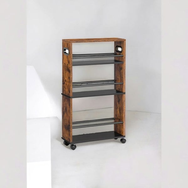 Rafaelo Mobilia 4-Tier Rolling Utility Cart with Handle