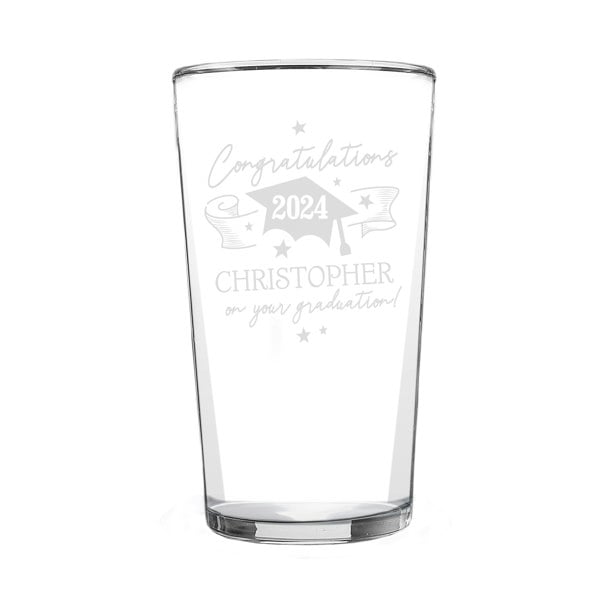 Personalised Memento Company Personalised Graduation Pint Glass Â