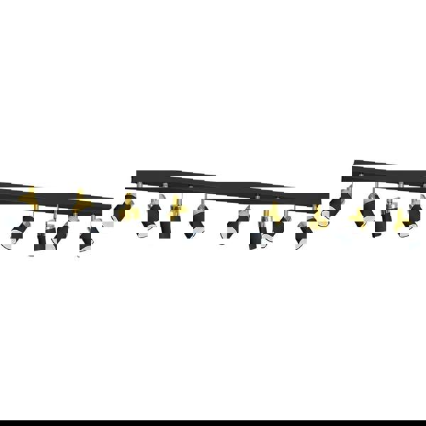 Milagro Joker Ceiling Lamp Hand Made In Matt Black With Gold Detail