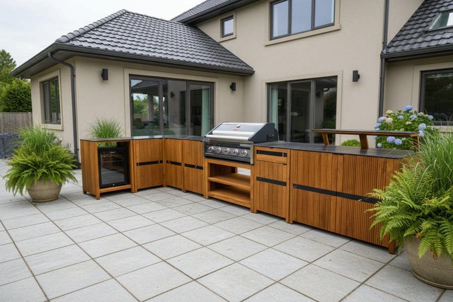 Ocean Designs Avellino Teak Outdoor Kitchen Set 1