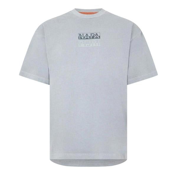 Napapijri Mens Cotton T-Shirt - Ultimate Grey - 