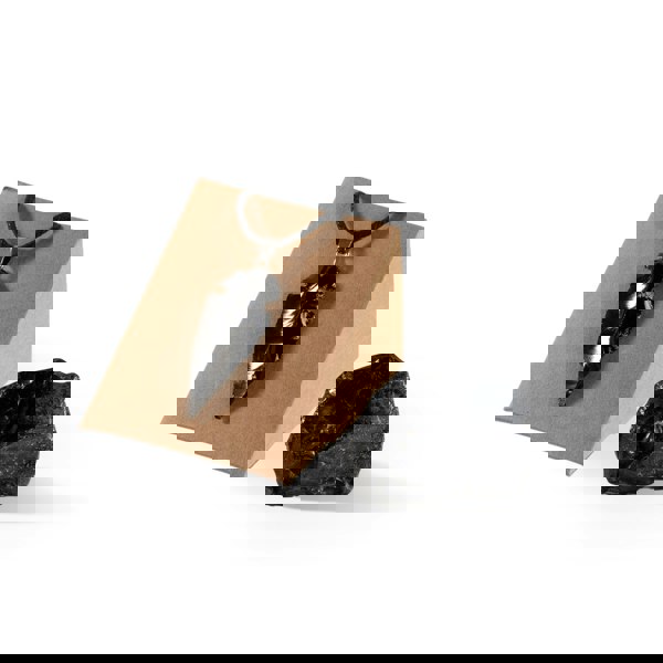 Myga Geode Gift set - Rough Stone and Pendant choice of 3 Colours