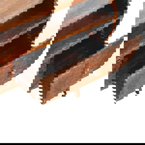 Artisan Furniture Solid Wood California Walnut Circular TV Stand