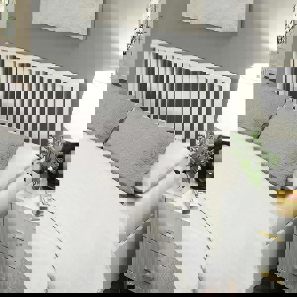 Flintshire Furniture Alyn 4ft 6 White Ottoman