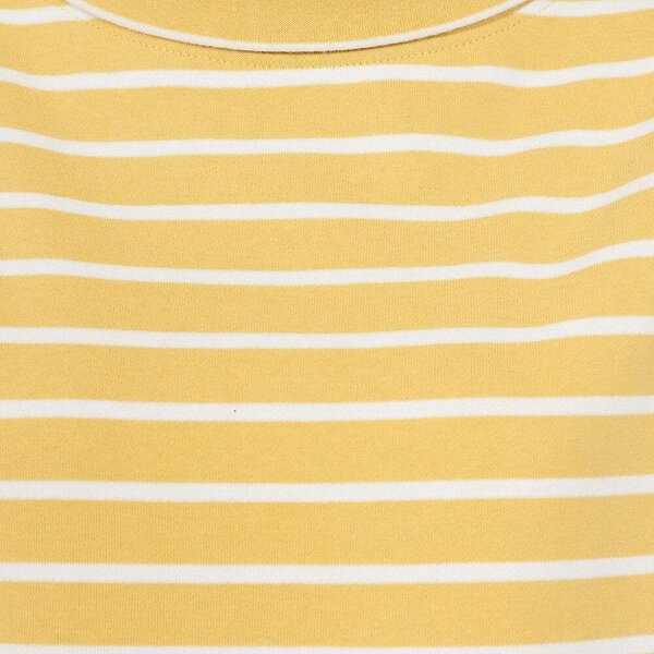 Lazy Jacks LJ94S - Ladies Striped Roll Neck Sweatshirt - Lemon