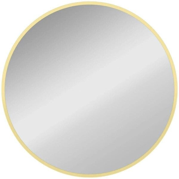 Bobobiy 61cm Decorative Wall Mirror for Bedroom Living Room, Modern Round Bathroom Mirror for Home Decor, Gold Tone