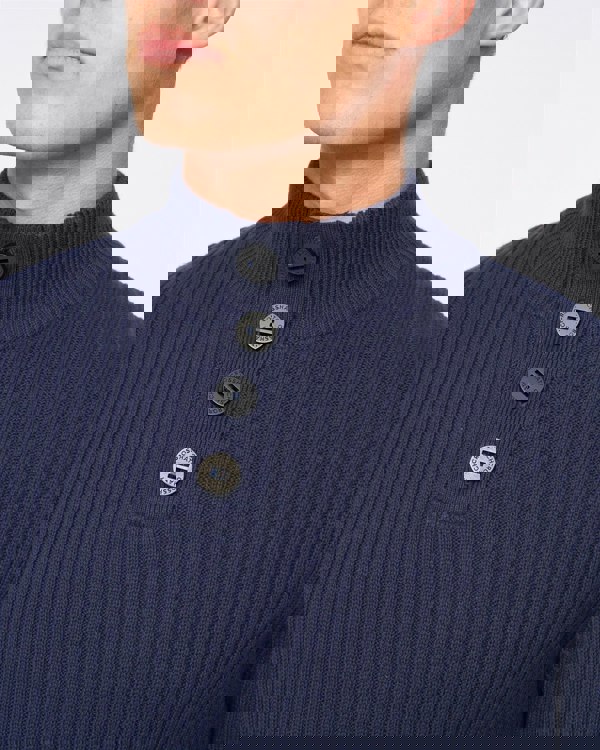 Crosshatch Wellburys Chunky Knit Navy