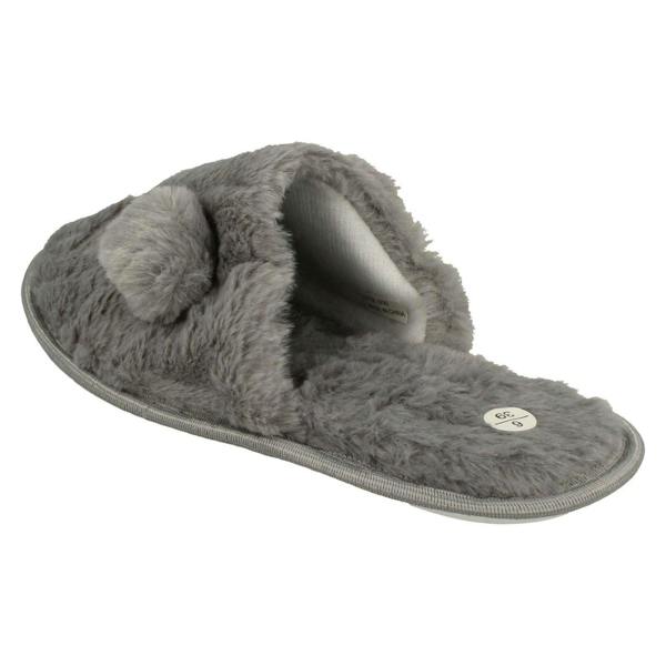 Spot On Ladies Spot On Mouse Detailed Mule Slippers X2116