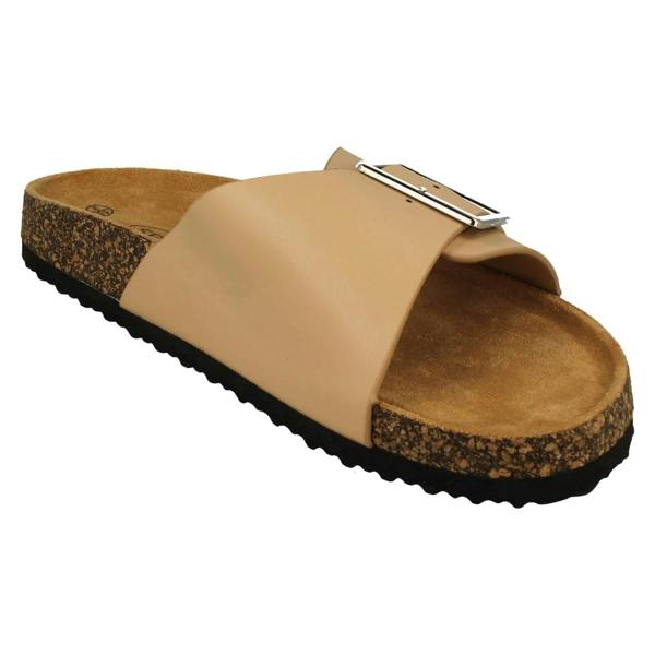 Spot On Ladies Spot On Buckle Detailed Mule Sandals F00413