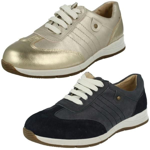 DB Shoes Ladies Easy B Wide Fitting Casual Shoes Crystal