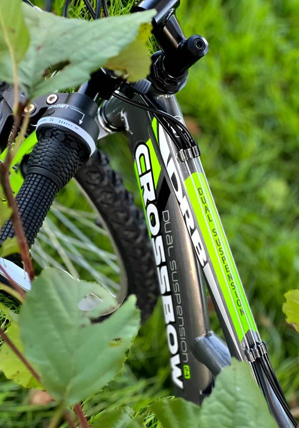 Dallingridge Crossbow Junior Full Suspension Mountain Bike, 24" Wheel - Graphite/Lime