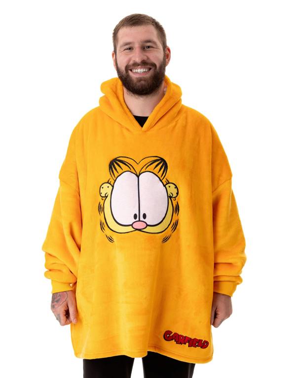 Garfield Unisex Orange Face Blanket Hoodie (One Size)