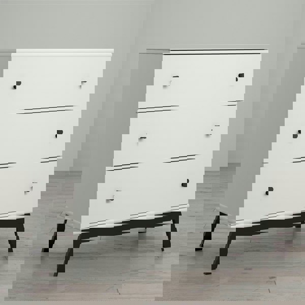 Dorel Home RV Lark Urban 3DRW Dresser wTopper White Grey