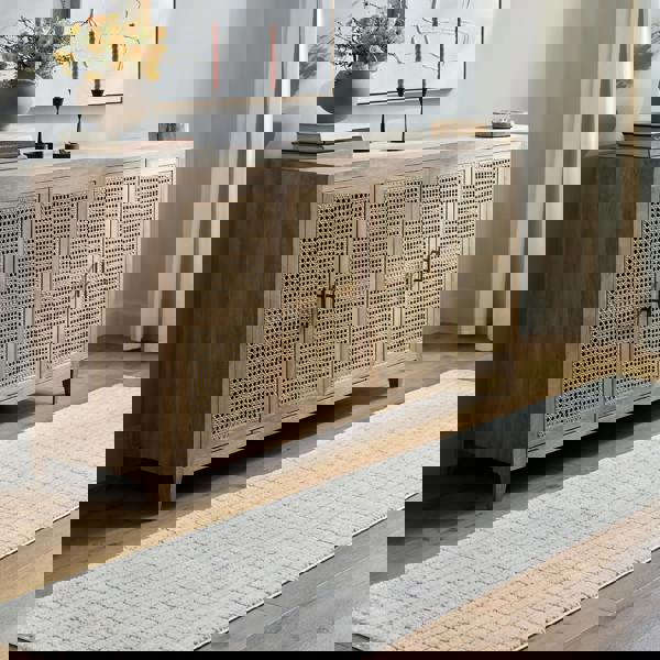 Livabliss Our Pnw Home Cascade-Modern Ivory Taupe Graphic High Pile Rug