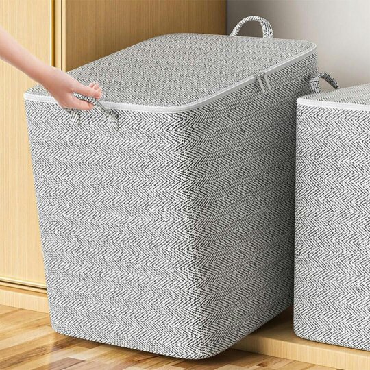 Havendro Storage Box with Lid Modern Space Saving Organizer for Clothes Extra Large