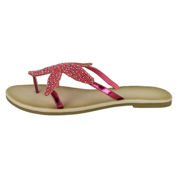 Savannah Ladies Savannah Beaded Starfish Toe Post Sandals