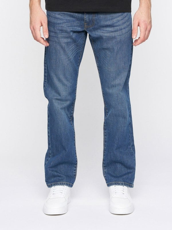 Crosshatch Bandol Straight Leg Jeans Stone Wash