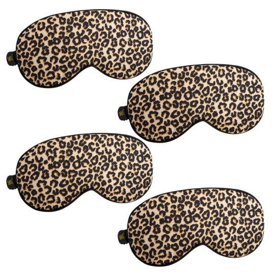 Satin Sleep Mask Multipack Sets - Various Designs - Leopard