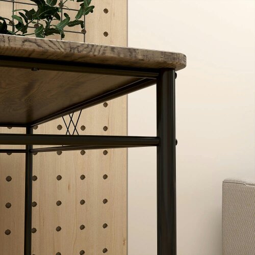 Wyld Haus Birutte Wooden Oak Effect And Black 5 Piece Minimal Dining Set