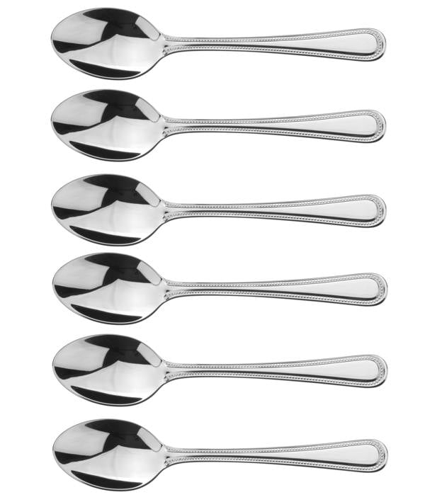 Arthur Price 'Bead' Stainless Steel Gift Boxed Set of 6 Tea Spoons
