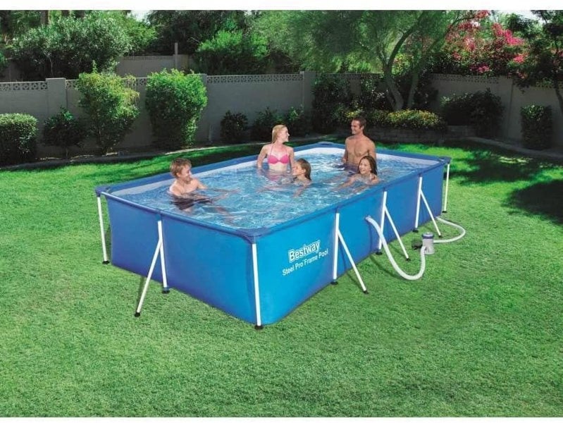 Bestway Steel Pro Rectangular Frame Pool Set 13ft With Pump