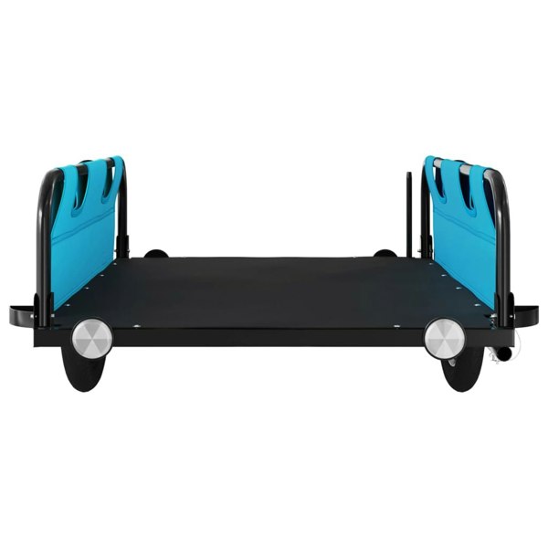 Berkfield Cargo Bike Trailer Blue Oxford Fabric and Iron